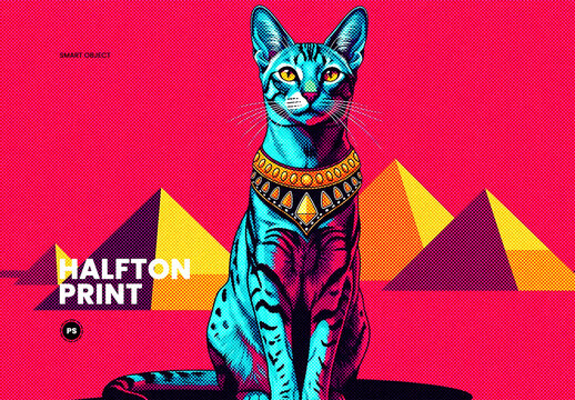 Halftone Print Photo Effect
