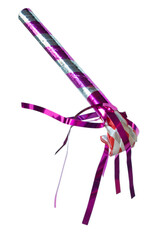 Red and purple noisemaker ideal for celebrations