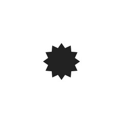 A simple geometric starburst icon with sharp points on a white background