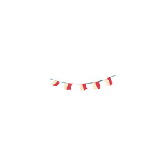 Festive Bunting A Charming String of Flags for Celebrations, Decorations, and Events