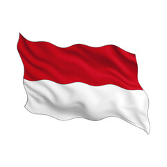 Indonesian flag waving in the wind, a symbol of national pride and identity