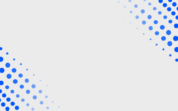 A modern abstract background with a diagonal blue halftone dot pattern in opposite corners on a light gray field, featuring a gradient effect. Perfect for technology, corporate, or sleek design templ