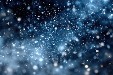 Obraz premium Winter starry night wallpaper with snowflakes