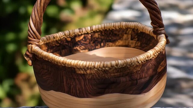 Wooden Basket closeup.
