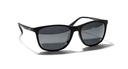 Stylish Black Sunglasses on White Background for Fashion and Summer Protection