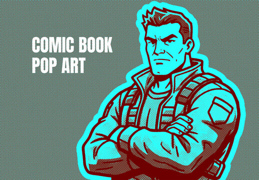 Comic Book Style Pop Art Photo Effect