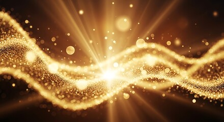 Obraz premium lden Light Burst with Swirling Particles and Bokeh Background