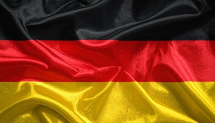 Germany flag with horizontal black, red, and gold stripes.