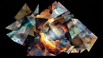 Abstract Collage Of Space Nebulae