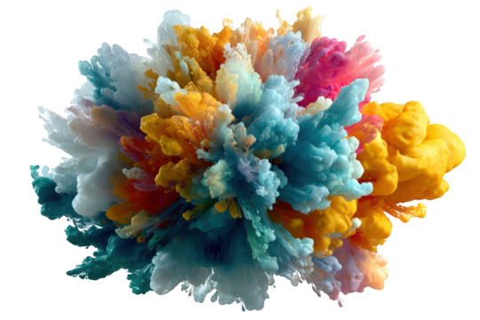 Colorful ink explosion