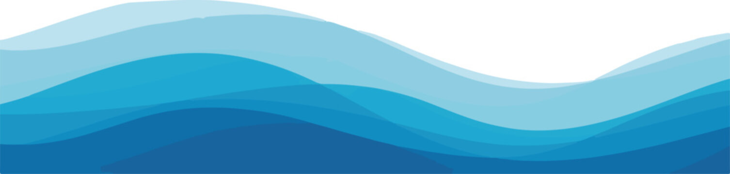 Abstract blue ocean background with smooth color transition layers graphic design