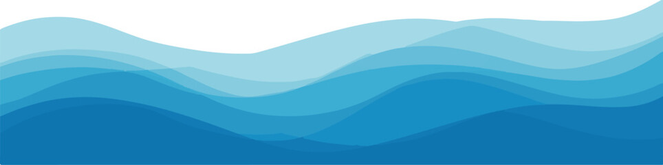 Abstract Blue Gradient Background with Curved Layers for Modern Design