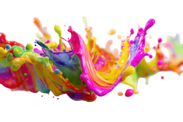 Colorful paint splash in motion