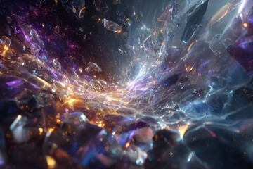 Fototapeta premium Abstract Colorful Explosion Of Light And Particles
