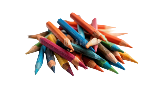 A cluster of colorful pencils