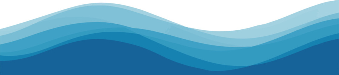 Obraz premium Abstract blue waves background with flowing curves and varying shades of color