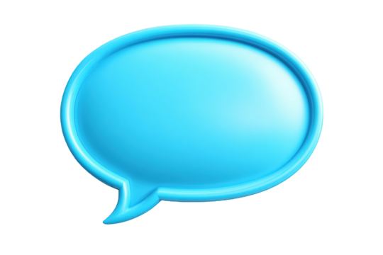 Light blue speech bubble graphic