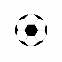 Fototapeta premium Soccer ball graphic vector illustration for sports equipment and game design with black and white colors