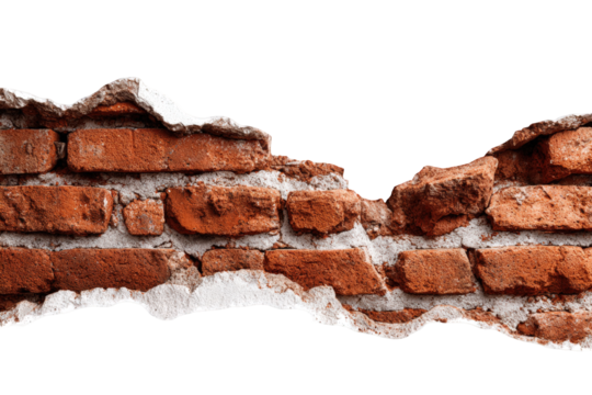 A section of a crumbling brick wall (1)