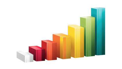 Colorful ascending bar graph (2)
