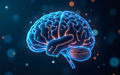 Fototapeta premium Conceptual technology illustration of artificial intelligence. High quality