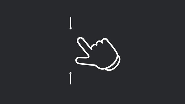 'Pinch to Zoom' Gesture Animation. Looping Hand Icon for Mobile App UI/UX and Tutorials