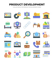 Product Development Icons. A Collection of 25 Essential Business Strategy and Marketing Graphics