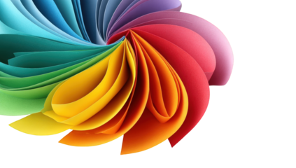 Abstract swirling rainbow colors