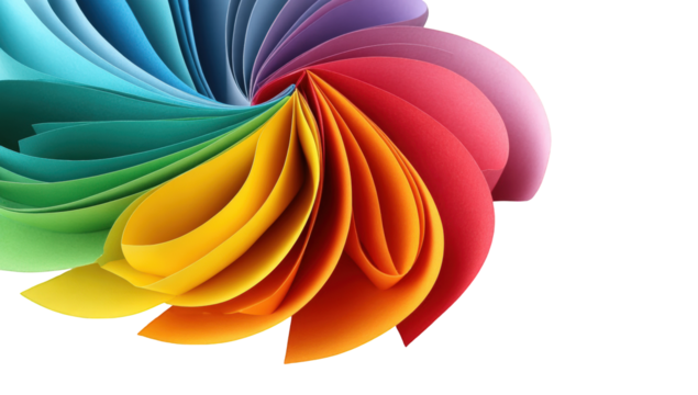 Abstract swirling rainbow colors