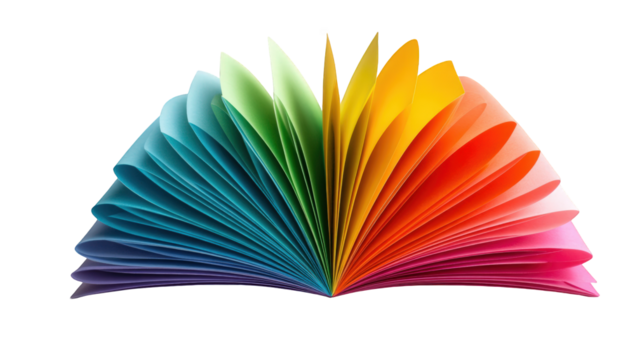 Rainbow book pages