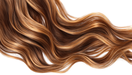 Wavy golden brown hair