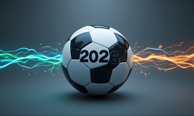 Exciting soccer ball 2026 world cup promotion with vibrant electric energy ready for your next campaign