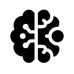 Artificial intelligence brain icon