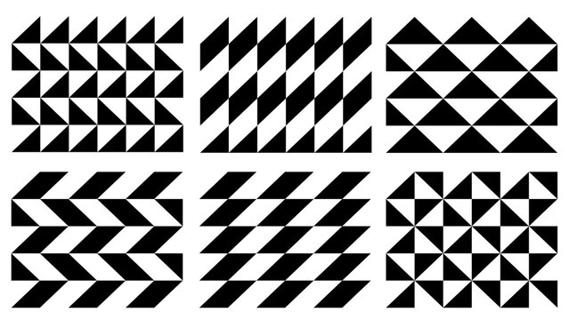 Seamless triangle geometric pattern with modern black and white design. Perfect for backgrounds, textile prints, wallpaper, and digital graphic projects.