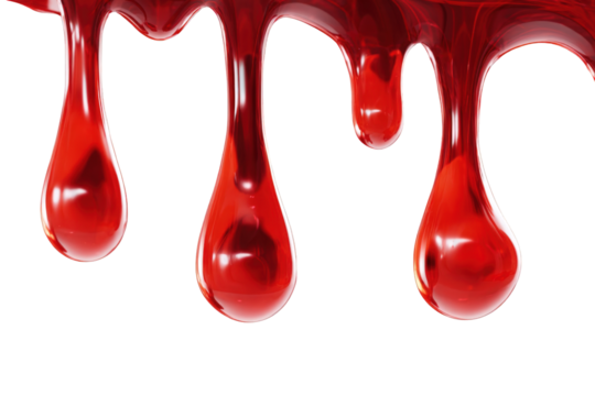 Red dripping liquid against a black background
