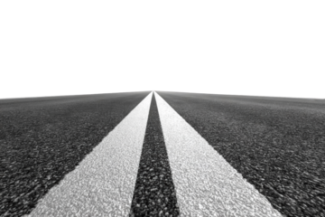 Asphalt road extends into darkness