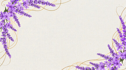 Floral design with empty space for text on a light background  