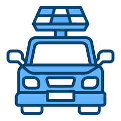Electric Car Single Icon Vector Collection 