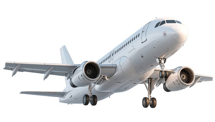 White airplane in flight (2)