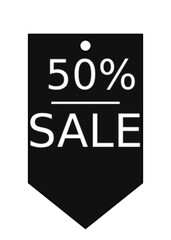 50 Percent Off Sale Tag Design