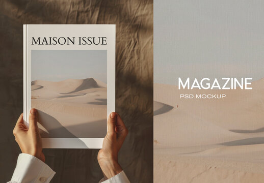 Elegant Magazine Mockup Design Psd