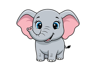 Cartoon happy elephant