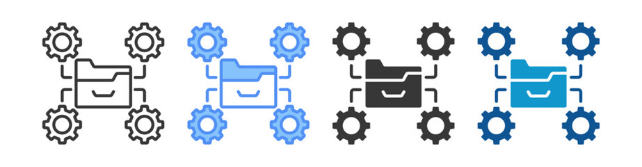 Repository Icon Set Multiple Style Collection