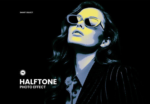 Halftone Photo Effect Template