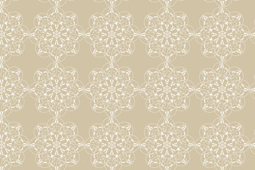 A minimalist Moroccan arabesque seamless pattern featuring fine linear geometry and airy negative space for modern elegant interiors, branding designs.