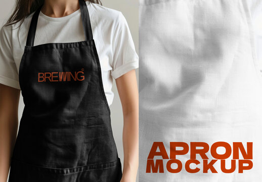 Stylish Apron Mockup Design Psd