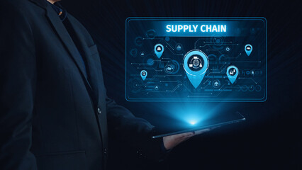 Supply chain processes with data-driven logistics, transportation, and distribution. enhances operations. Supply chain improves efficiency. Supply chain integrates logistics and delivery. Elide