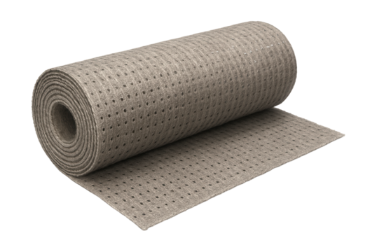 Geotextile fabric for drainage in light-industrial areas like warehouse parking lots.