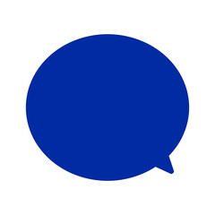 Speech Bubble Circle Icon Illustration / 黒い丸型の吹き出しアイコンイラスト