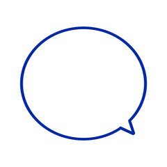 Outline Speech Bubble Icon Illustration / 白い線画の吹き出しアイコンイラスト	